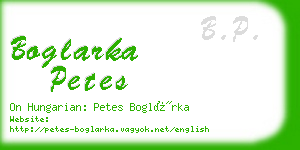 boglarka petes business card